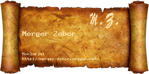 Merger Zobor névjegykártya